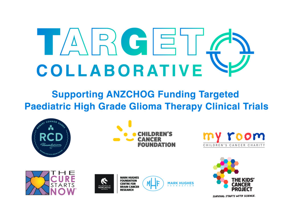 TarGet Collaborative logo, supporting ANZCHOG funding targeted paediatric high grade glioma therapy clinical trials